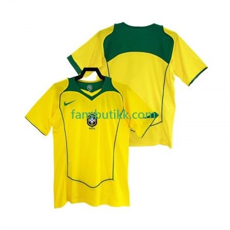 Fotballdrakt Brasil 2004 Retro Hjemmetrøye Kortermet